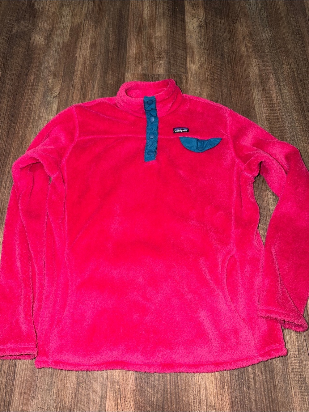Patagonia Pink Re Tool Snap T Fleece Pullover Fleece Jacket Girls Sz XXL (16/18)